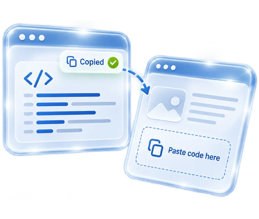 Add the code to your website